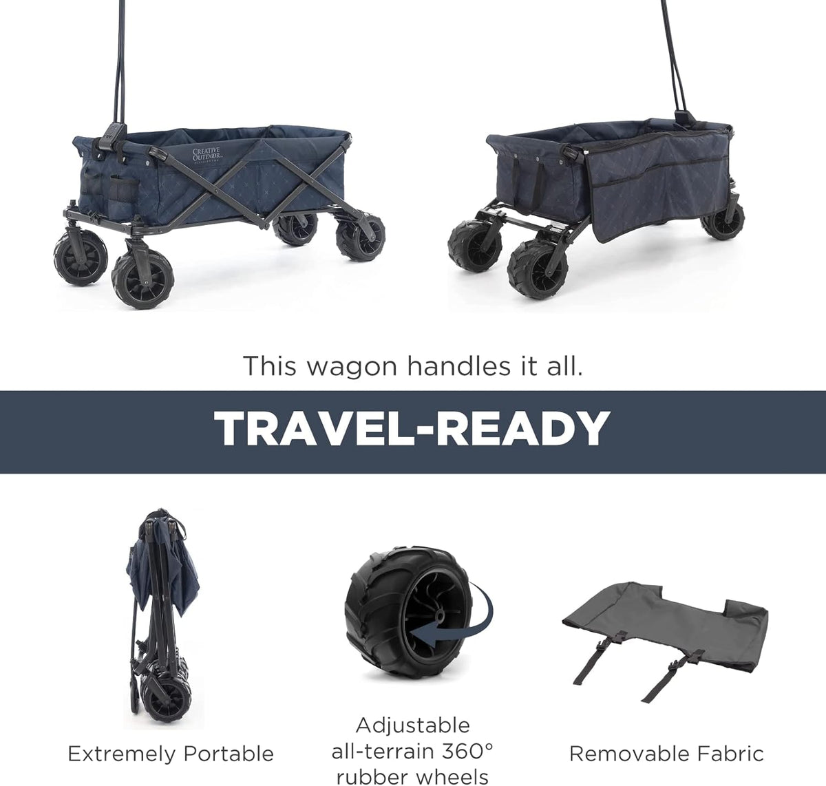Creative Outdoor Original Folding Wagon All-Terrain Wheels