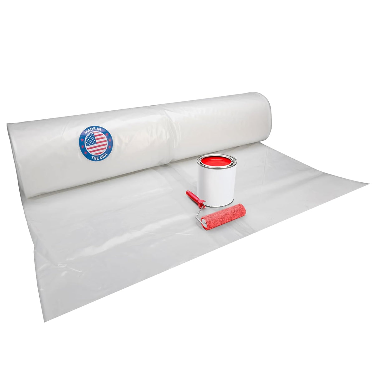 Plastic Sheeting 6 mil, 20' x 100' (2000 sq. ft.) - Semi-Clear Thick Plastic Covering for
