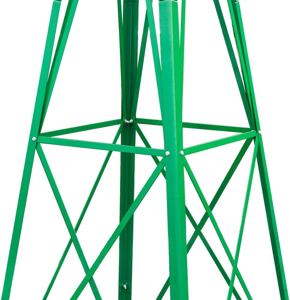 8FT Windmill for Yard Garden Decoration with Weather Vanes，Heavy Duty Outdoor Wind Mills, Large