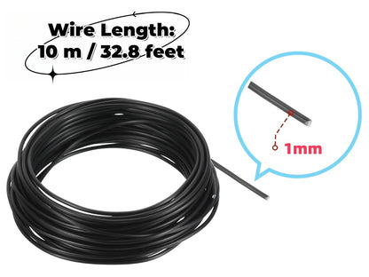 Bonsai Training Wire Black Floral Wire 10m/32.8feet Bonsai Training Wire Stems Anodized Aluminum