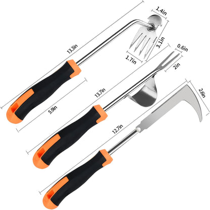2025 Weed Puller Tool, 3 Pack New Garden Stainless Steel Weeder Tool Hand Weeder Tool,Multi-Purpose
