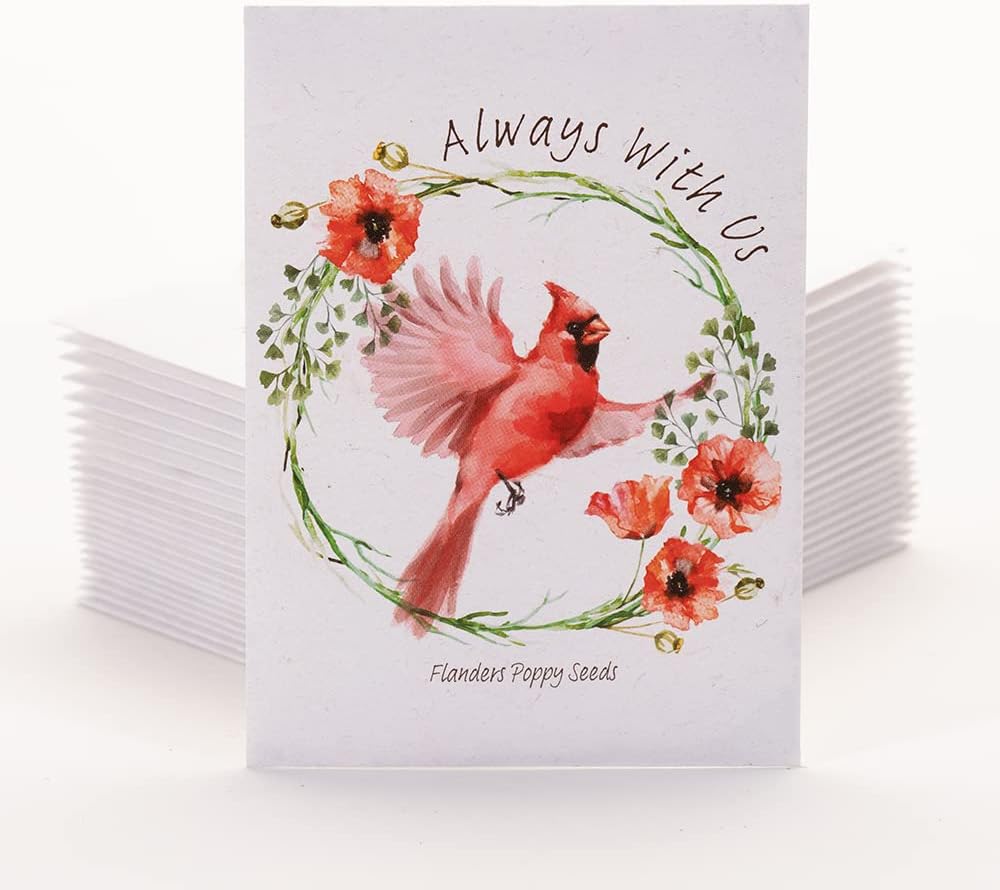 Bentley Seed Co. | Memorial Cardinal Celebration of Life Funeral Favors for Guests | Non-GMO