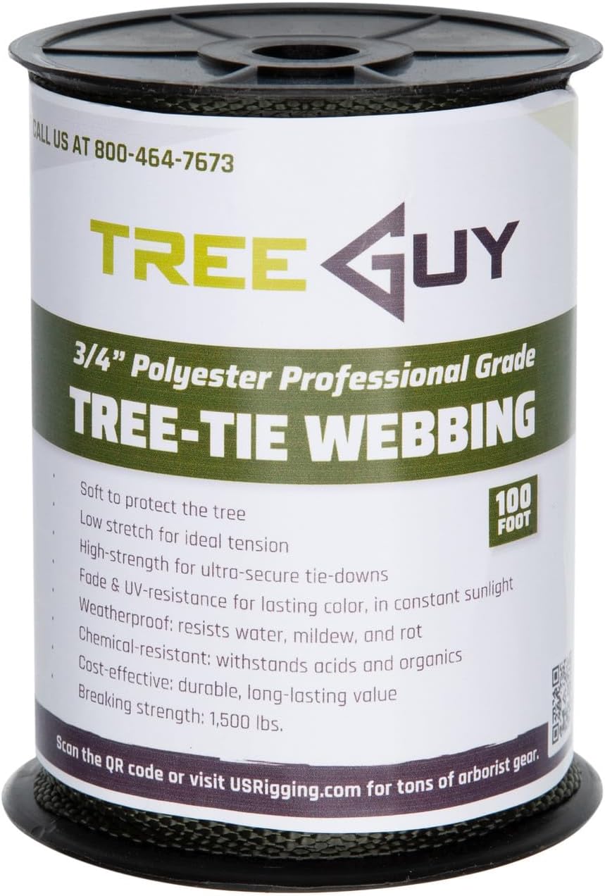 Tree Straps for Staking, Tree Ties for Plant Support, 3/4 Inch Width Guying Material Webbing Garden