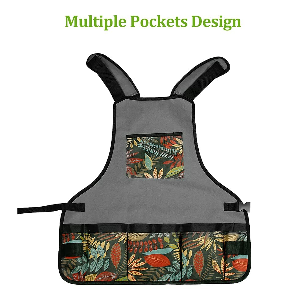 Laelr Garden Apron - Oxford Cloth Work Apron With Pockets, Adjustable Heavy Duty Tool Apron for Men