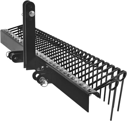 GAOMON 72 Inch Pine Straw Rake, 30 Coil Spring Tines Durable Powder Coated Steel Tow Behind