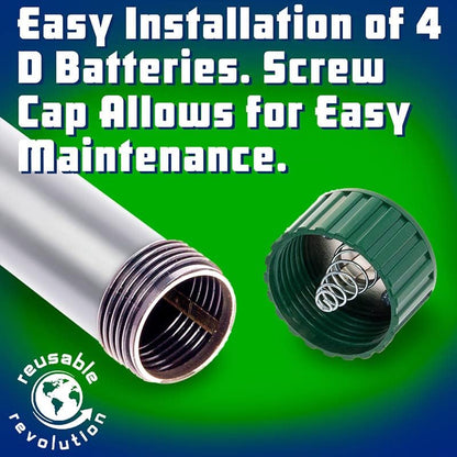 4 Pack Sonic Mole Chaser - Battery Operated Pest Repeller Stake, Scares Away Moles, Voles, Gophers