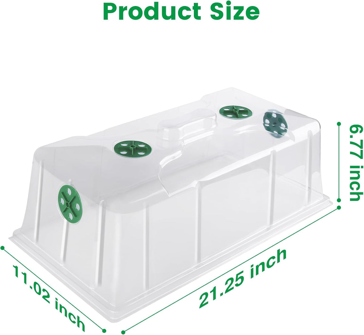 MIXC 10 Pack Humidity Dome 7" Tall Extra Strength, 1020 Growing Trays Cover, Propagation Seed
