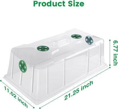 MIXC 10 Pack Humidity Dome 7" Tall Extra Strength, 1020 Growing Trays Cover, Propagation Seed