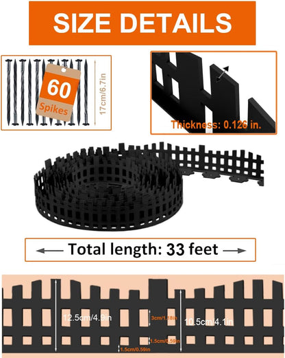 Garden Edging 33FT, Landscape Edging Borders [Extra Tall 4.9IN ] Flexible Lawn Edging Kit with