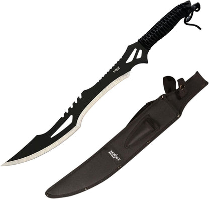 Sword Machete with Nylon Sheath and Lanyard Jungle Hunter Machete for Outdoor Adventure