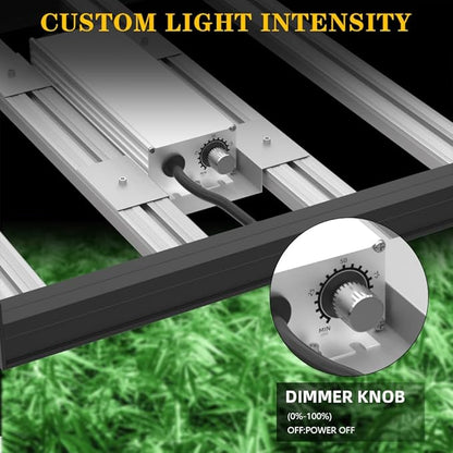 CANAGROW CG1200 LED Grow Light for Indoor Plants 2x2ft Coverage with High Yield Diodes, Sunlike