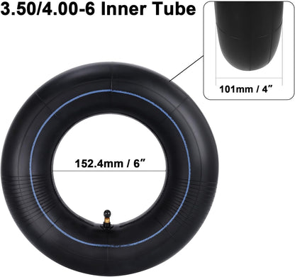 RUTU 4.00-6 Tube 4.10/3.50-6 Heavy Duty Inner Tube with TR87 Bent Valve Stem Replacement for Go