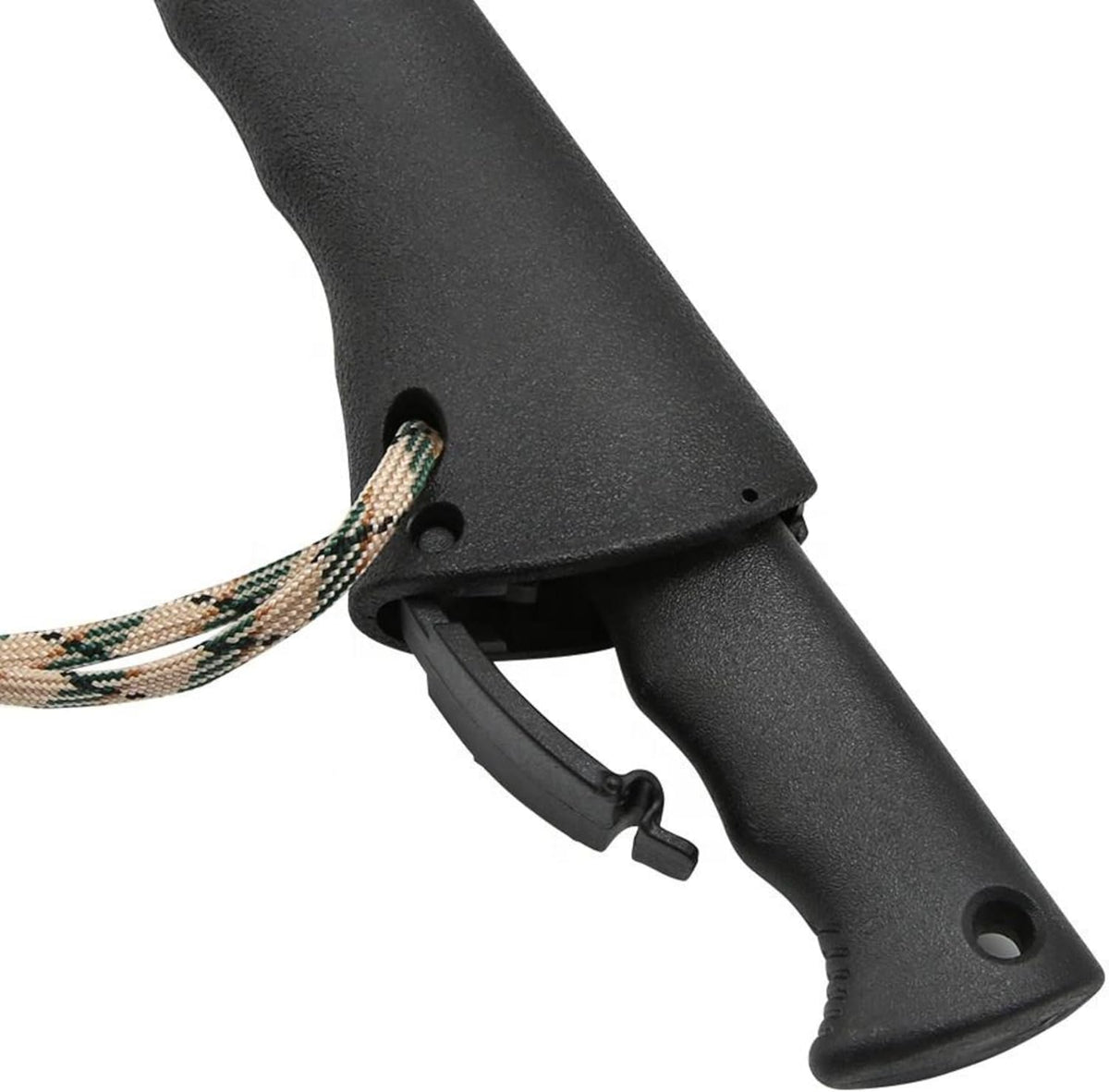 Camping Axe, Survival Hatchet, 4 in 1 Full Tang Tactical Axe with Durable Steel Head & Non-Slip