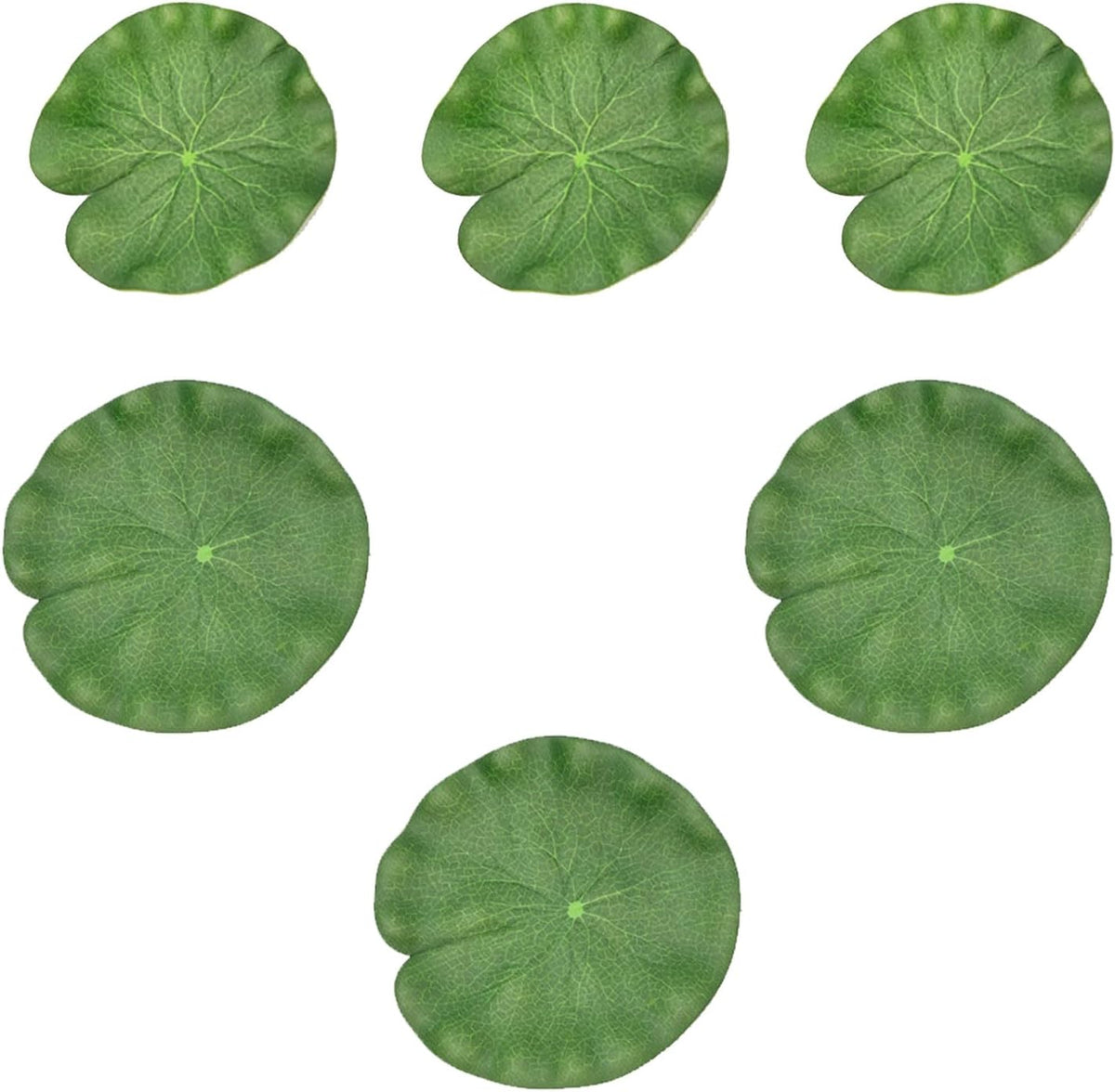 BRBASAP 6Pcs Realistic Floating Lily Pads for Ponds Artificial Foam Lotus Leaves for Pond Decor