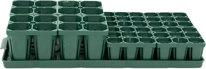 Vego garden Seedling Suite Products, 4 Pack Jumbo Seedling Trays and 4 Pack Standard Seedling Trays