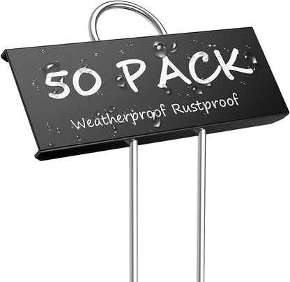 STARTOSTAR 50-Pack Metal Plant Labels Weatherproof Garden Markers,Height 10.6'', Label Area 3.5''X