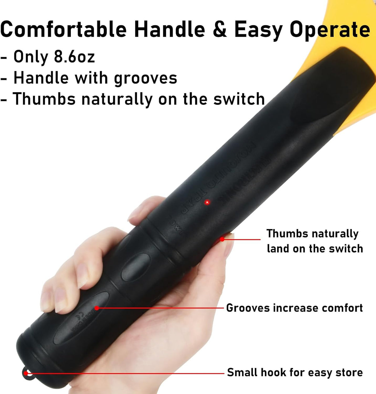 Electric Fly Swatter Handheld Bug Zapper - Indoor Outdoor 20in Zapping Racket for Pest Mosquito &