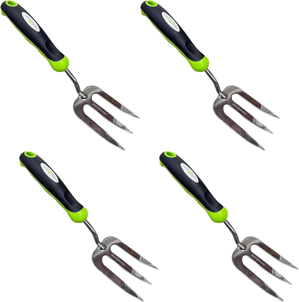 Garden Guru Stainless Steel Hand Weeder Fork Tool – Rust Resistant Stainless Steel – Ergonomic