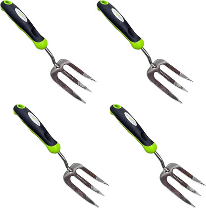 Garden Guru Stainless Steel Hand Weeder Fork Tool – Rust Resistant Stainless Steel – Ergonomic