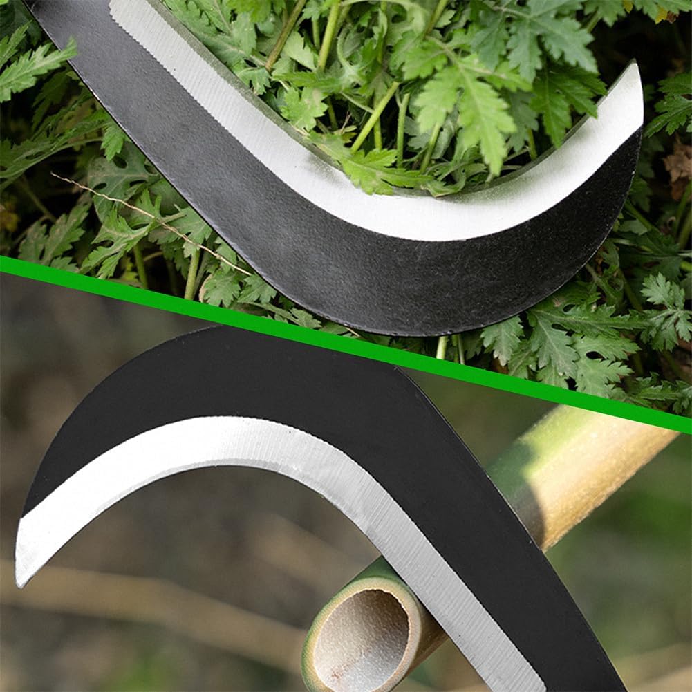 Billhook Sickle Garden Tools Machete Knife Brush Clearing Sickle Machete with Carbon Steel Blade