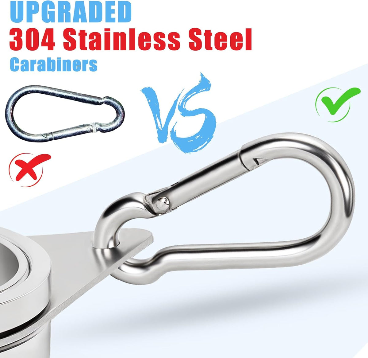 1.5" Flag Pole Rings, 2 Pcs Aluminum Alloy Spinning Flag Pole Ring Clips Swivels, 360° Rotating
