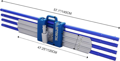 Bull Float Aluminum Magnesium Alloy Concrete Float 48"x8" Round End Board Kit trowel Tool Cement