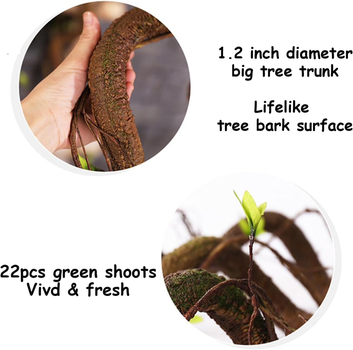 Bendable 63in Artificial Tree Twigs Cane Vine Branches Fake Plants Trunk Garland with Leaves for