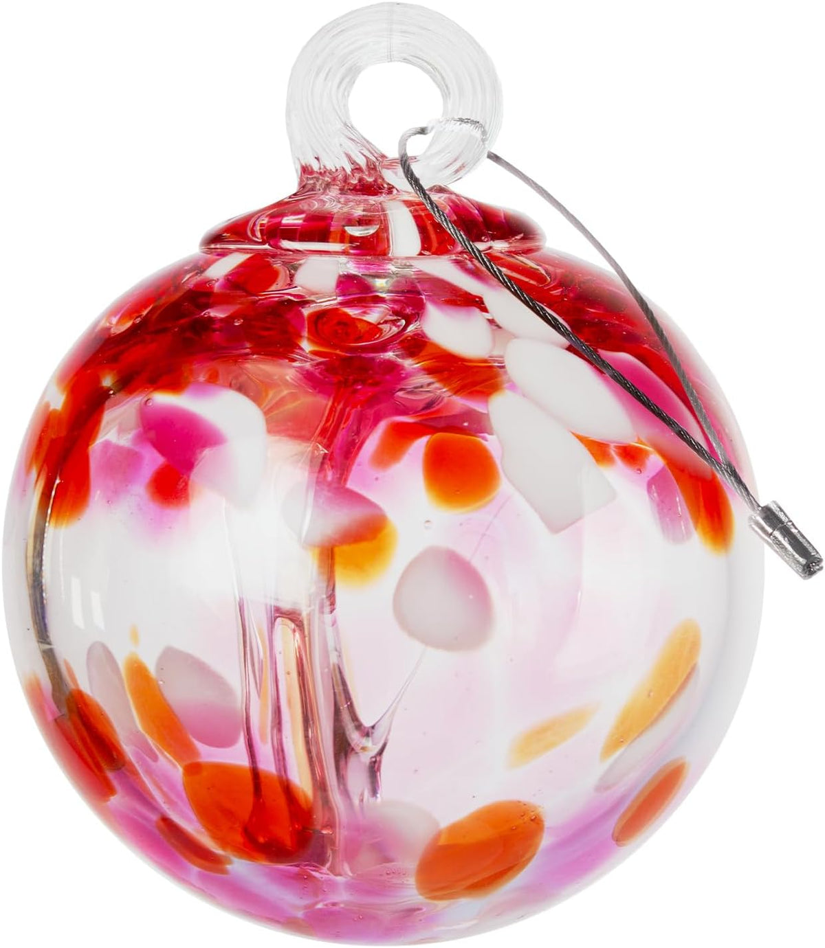 Dale Tiffany Hand Blown Glass, 4" Diameter Blush, Tree of Life Collection, Witch Globe Hanging