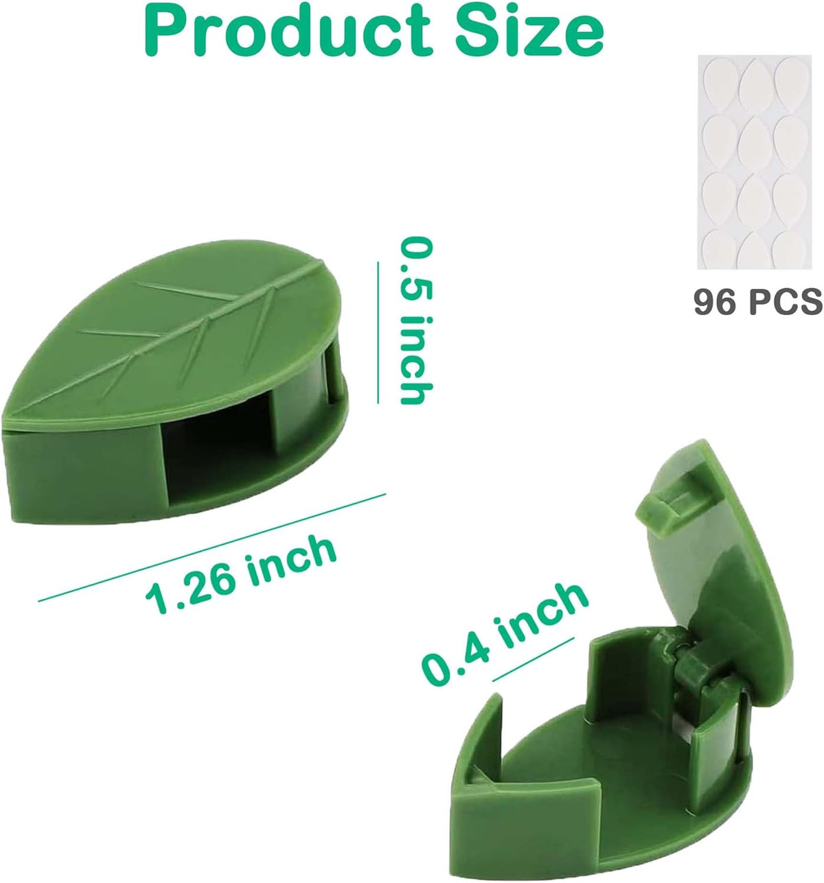 Plant Climbing Wall Fixture Clips, 80Pcs Self-Adhesive Wall Clips Fixer Hooks for Vines, Traction