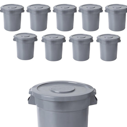 PRO&Family 20 Gallon Trash Can with Lid Round Ingredient Storage Containers Recycling Bin Kitchen