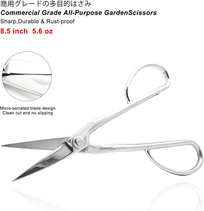 TONMA Satsuki Bonsai Scissors [Made in Japan] Professional 8.5 inch Garden Bonsai Tools Japanese