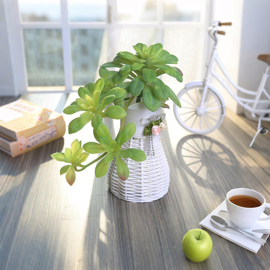 2pcs Artificial Succulent Plants, Realistic Large Fake Succulents, Artificial Hanging Ornaments for