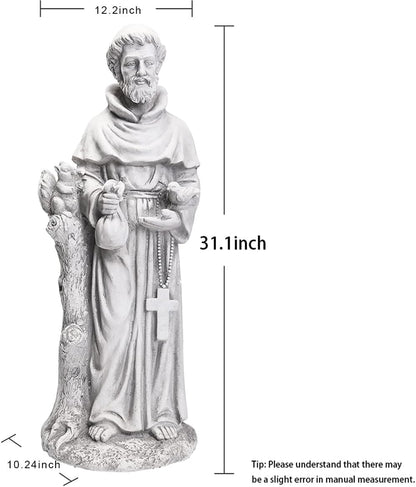 St Francis Garden Statues, Saint Francis of Assisi Catholic Christian Yard Decor Lawn Garden Patio