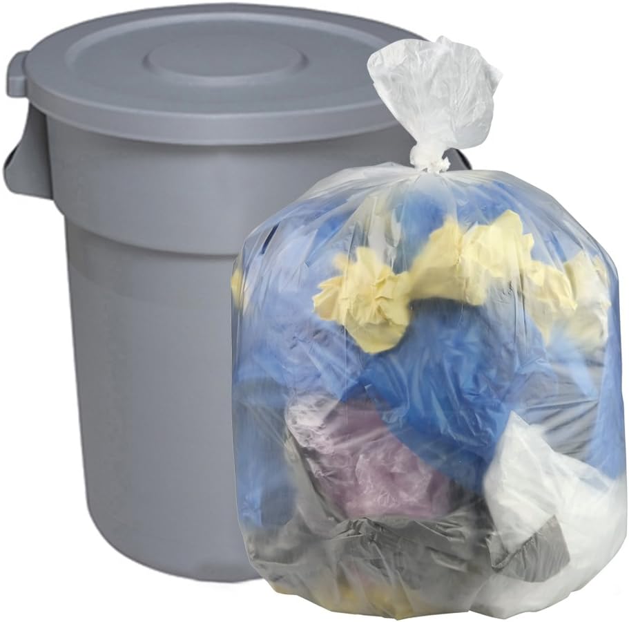 Cand 30 Gallon Clear Lawn and Leaf Garbage bags, 70 Counts
