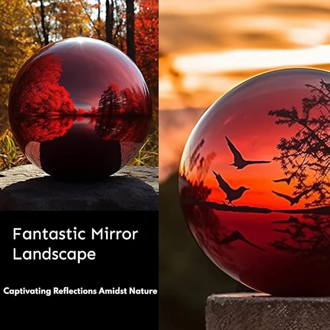10 Inch Stainless Steel Gazing Globe,v2croft Hollow Ball Mirrored Surface Polished Shiny