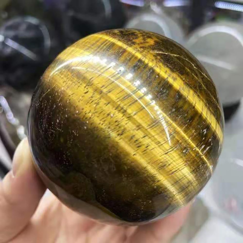 4-5CM/1.58-1.97inch Ttiger Eyes Crystal Ball Polished Natural Tiger Eye Stone Sphere Decorative