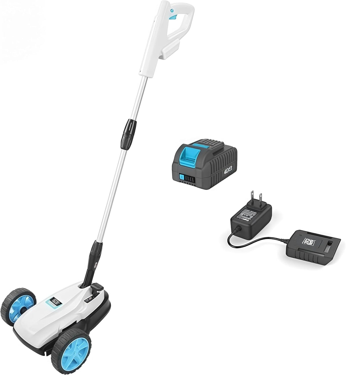 RB 9" Small Lawn Mower for Small Spaces, 40V 2Ah Battery & Charger, Ultra-Light Mini Cordless Lawn