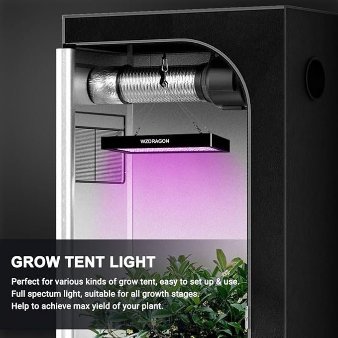 Upgraded BW1000 LED Grow Lights Double Chips Full Spectrum with 10ft Cable for Greenhouse and