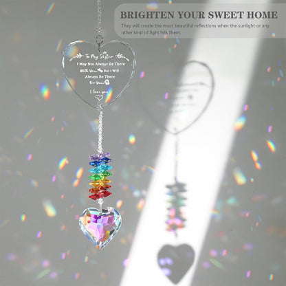 Sister Gifts, Crystal Suncatcher Gifts for Sister Birthday, Sisters Gifts from Sister, Unique Gifts