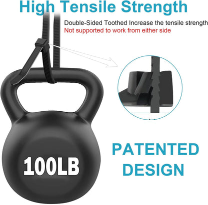 12 Inch Zip Ties Double Sided Toothed,100 LBS Tensile Strength Heavy Duty Cable Wire Ties With