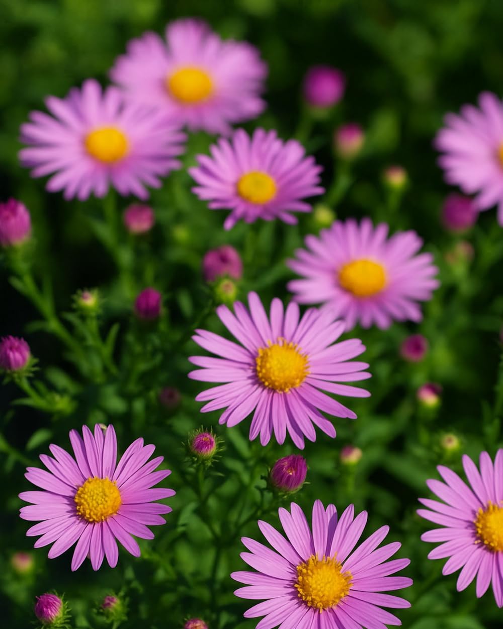 Perennial Farm Aster X 'Wood's Pink' – Live Dwarf Aster Perennial in #1 Container, Compact Habit