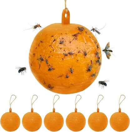 6 PCS Fly Traps Ball Fly Trap Indoor, Hanging Fly Bugs Sticky Ball Outdoor, Gnat Trap Ball for