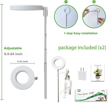 Plant Grow Light,Yadoker LED Growing Light Full Spectrum for Indoor Plants,Height Adjustable