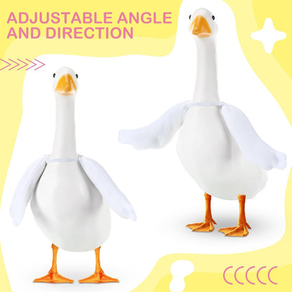 2 Pcs Poseable Goose Wings for 15”- 20" Porch Lawn Goose Outfit Accessories Poseable White Wings