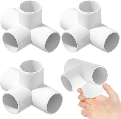 4PCS 1-1/2Inch Elbow Fittings, 4-Way Heavy Duty PVC Pipe Fitting, Corner Fitting for Water Supplies
