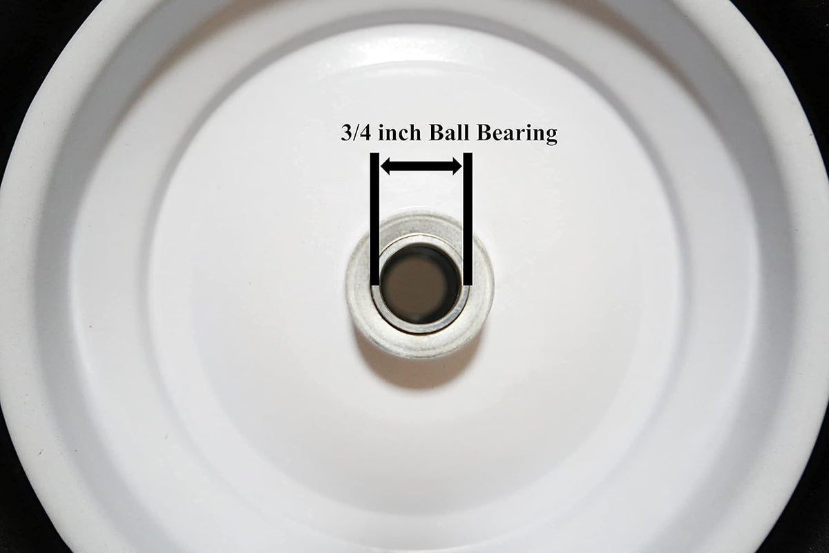 Wheelbarrow Tire 4.80/4.00-8 Flat-Free with 3/4 & 5/8 Wheel Bearing, 3-6" Hub 16" Solid Foamed