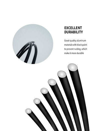 Bonsai Wire, 6 Sizes of 1mm, 1.5mm, 2mm, 2.5mm, 3mm, 4mm Black Aluminum Wire, Total 152 Feet Bonsai