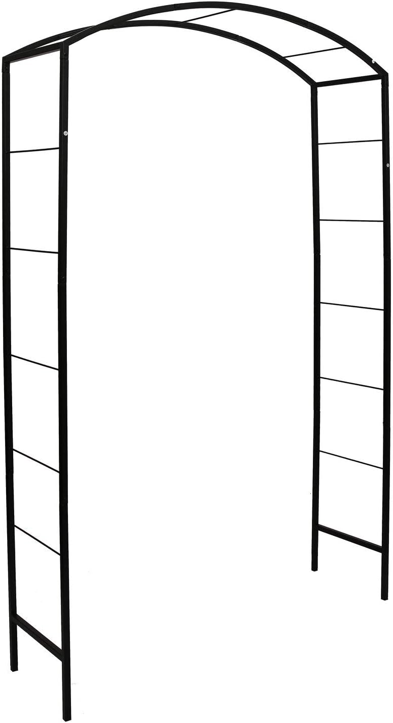 Steel Garden Arch, 7'2" High x 4'7" Wide, Garden Arbor for Various Climbing Plant, Outdoor Garden