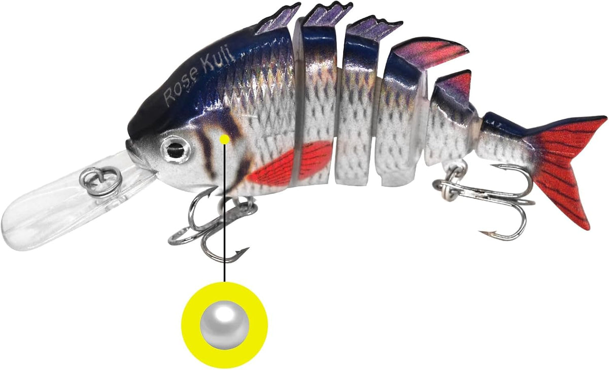 Fishing Lures for Bass Trout Topwater Multi Jointed Swimbaits Slow Sinking Bionic Swimming Lures