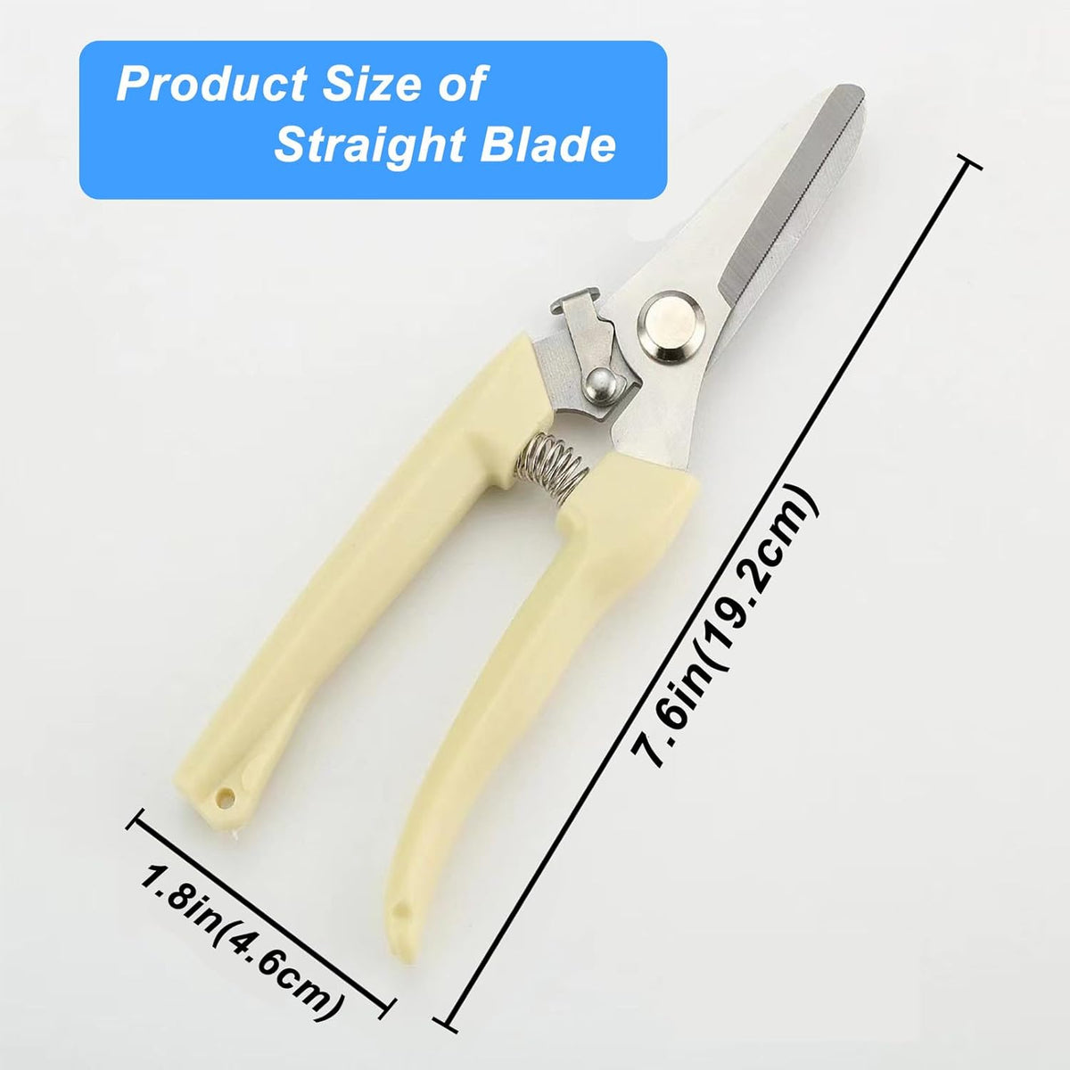 2Pcs Professional Pruning Shears (Include 1 Bypass Pruning Shears and 1 Straight Blade Garden